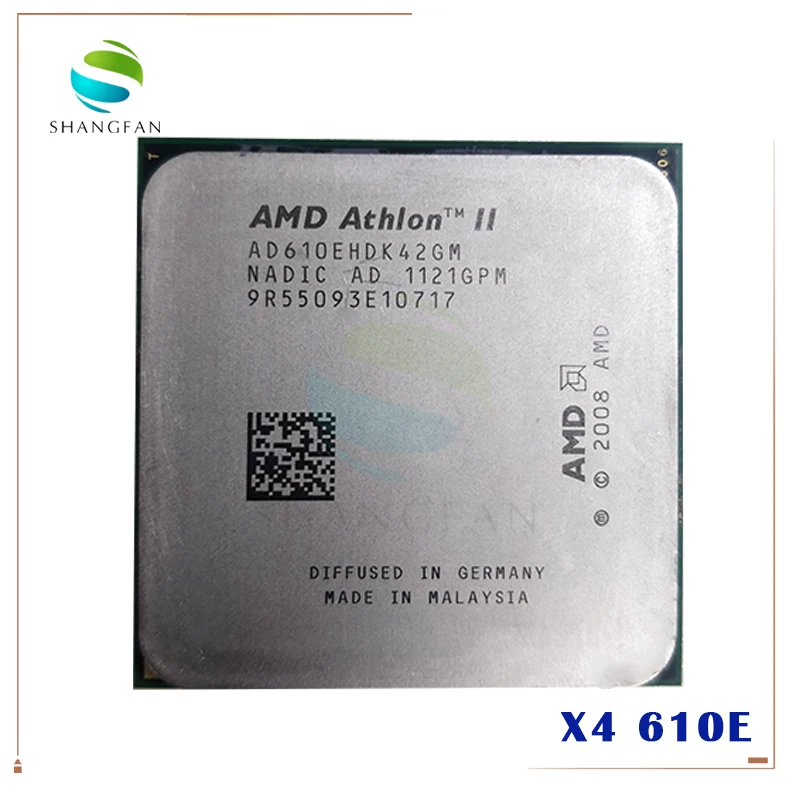 Четырехъядерный процессор AMD Athlon X4 610E 2 4 ГГц AD610EHDK42GM 45 Вт Разъем AM3 938pin|amd athlon x4|athlon