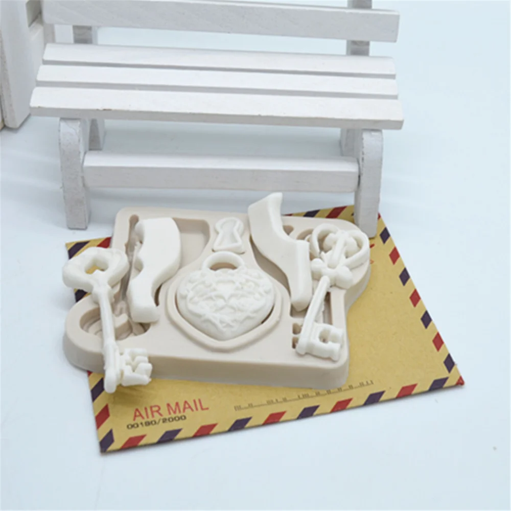 Luyou DIY ключ силиконовая резина прессформы Fondant (сахарная) пресс-форма для тортов