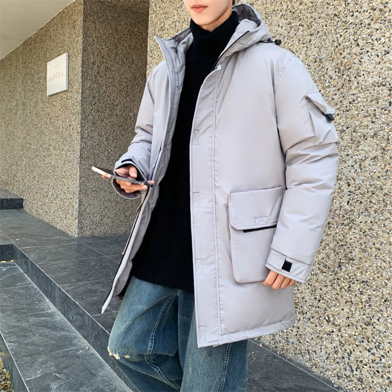 2022 Teens Winter Male Jacket  Men's Down Jacket Trendy White Down Coat Thick Warm Man Jacket Brand Men's Apparel Warm Parka