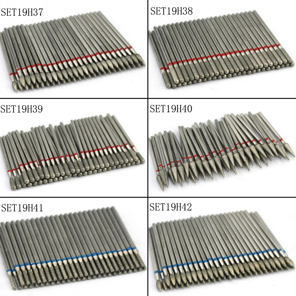 50 шт./упак. Алмазных фрез для маникюра/педикюра кутикулы чистке комплекты