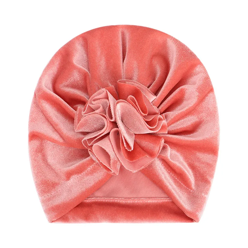 Watermelon velvet Новинка; шапка для маленьких девочек; шапка-тюрбан из хлопка; реквизит для фотосессии; детская шапочка; аксессуары для малышей; шапка для девочек; шапки; 16 цветов - Цвет: Watermelon velvet