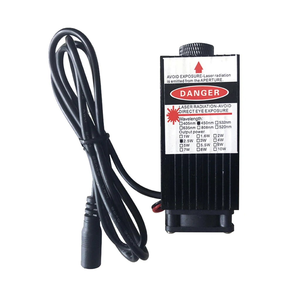 

Laser head 500mw/2.5w/5.5w/7w 405nm 12V Blue Laser module Modulation For DIY CNC Laser engraver Adjustable Focus laser cutter