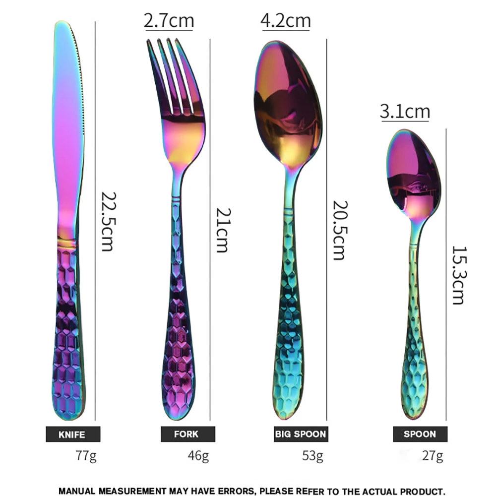 4 шт. золотой набор посуды Нержавеющая сталь можно мыть в посудомоечной машине