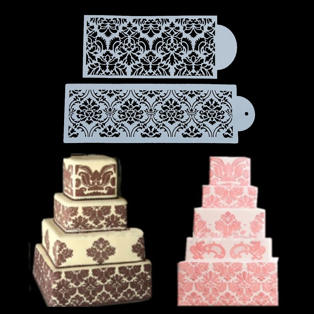 1PC New Damask Lace Border Cake Side Cupcake Stencil Sugarcraft Decoration Baking Tool | Дом и сад