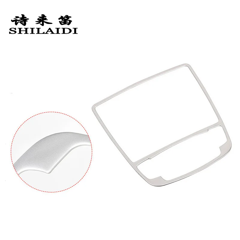 

Car Styling Carbon Fiber Console Gear Shift Panel Frame Cover Sticker and decals Trim Strips For Audi A6 C7 Interior Accessories