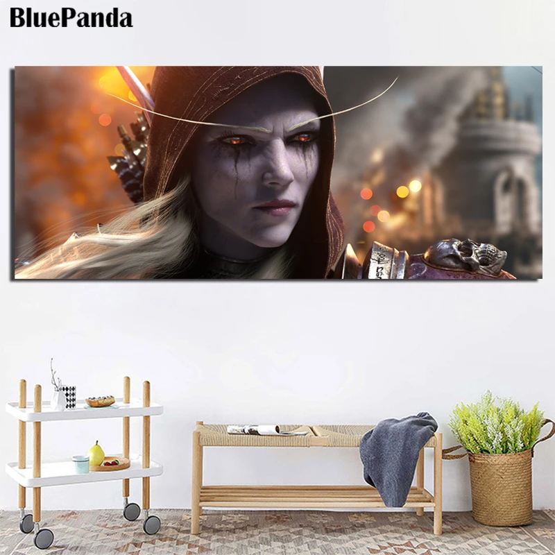 Warcraftes мировая игра Битва за Azeroth Сильвана Ветрокрылая HD живопись холст плакат картина настенное изображение, принт домашний декор