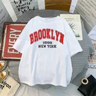 Летние женские футболки Harajuku, повседневные топы с принтом США, женская футболка, футболка с коротким рукавом, уличная одежда размера плюс