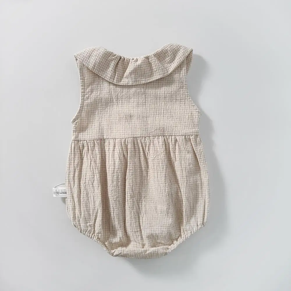 

Baby Girl Clothes Newborn Baby Clothes Summer Baby Girl Romper Jumpsuits Cotton Plaid Princess Infant Baby Romper Jumpsuit