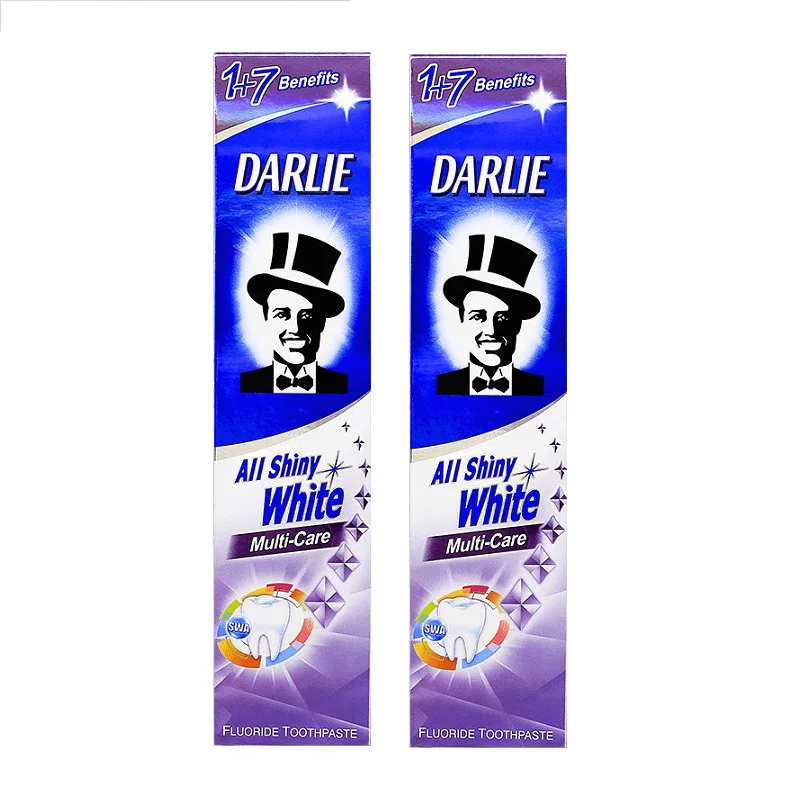 [2 шт.] блестящая белая зубная паста darlie 140 г | Красота и здоровье