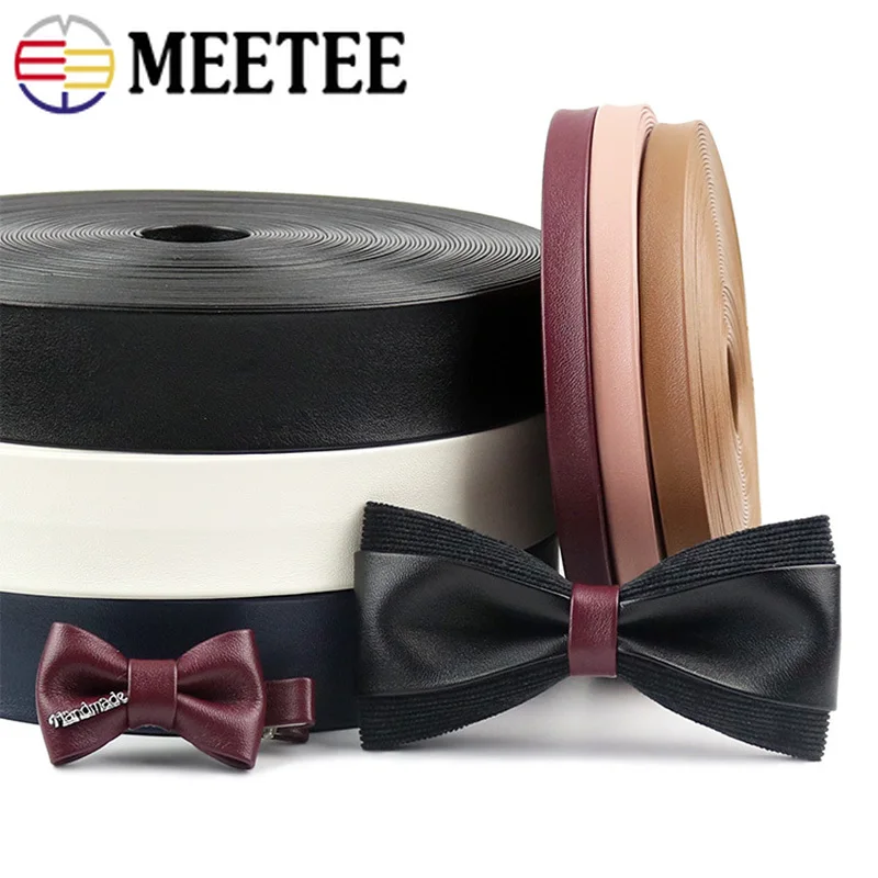 Meetee 5/10M 10/30 мм Имитация кожаная лента тесьма PU кружево своими руками ручной