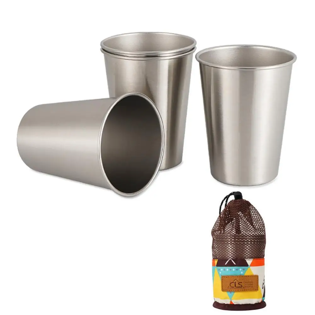 

Outdoor 304 Steel 6-piece Cup Large Camping Picnic Steel Cups Wine Beer Coffee Cup Whiskey Tea Milk Travel