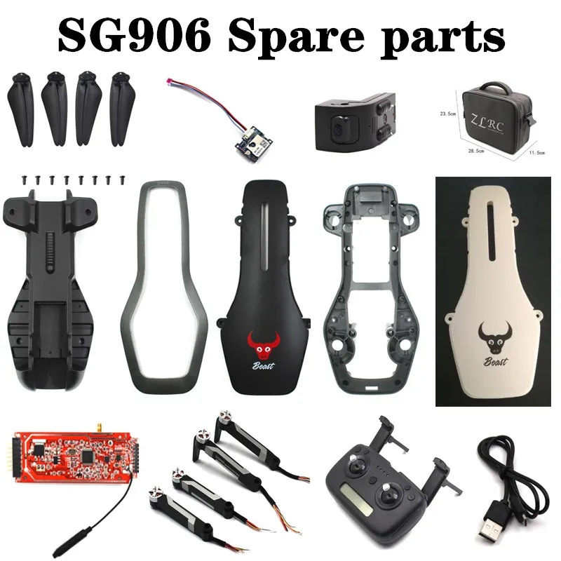 

SG-906MAX SG906 RC Drone Quadcopter Spare Parts Remote call Motor Arm Blades Body Shell GPS Module Receiving Board Camera