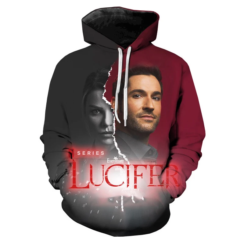 

New Lucifer 3D Printed Hoodies Unisex American TV Series Casual Sweatshirts O-Neck Polyester Funny Bigsize Pullover Streetwear