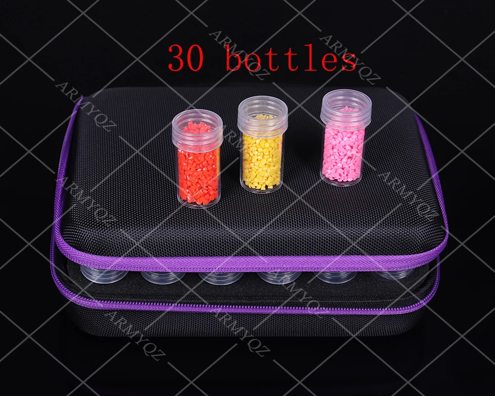 

ARMYQZ 5d Diamond Painting Accessories 30 bottles-slot Diamond Painting Storage Box Tools For Diamond Art Embroidery Bead Storag