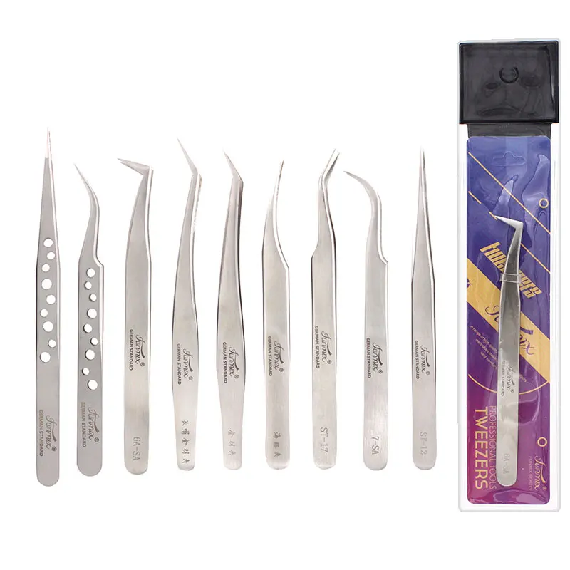 

Профессиональные пинцеты для ресниц Funmix объемом 3D/6D, вееры для наращивания ресниц, пинцет с отличной застежкой