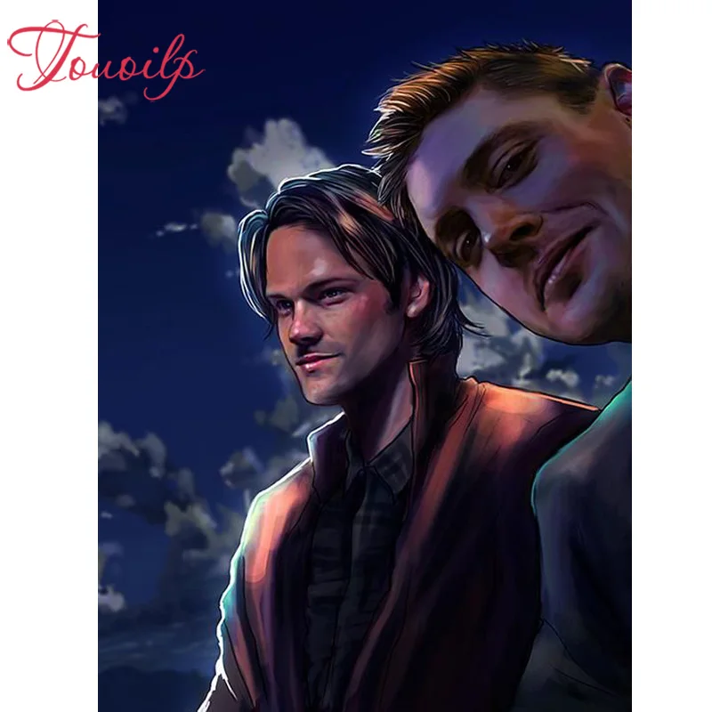 Суперъестественная картина для вышивки крестиком TOUOILP DIY 5d алмаз живопись