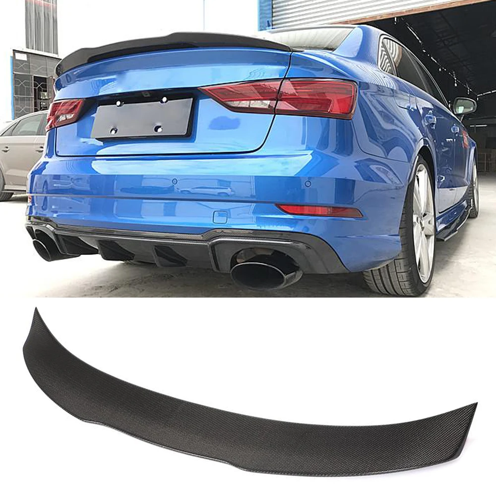 Спойлер на задний багажник из углеродного волокна для A3 Sline S3 RS3 Sedan 2014 - 2019 купить