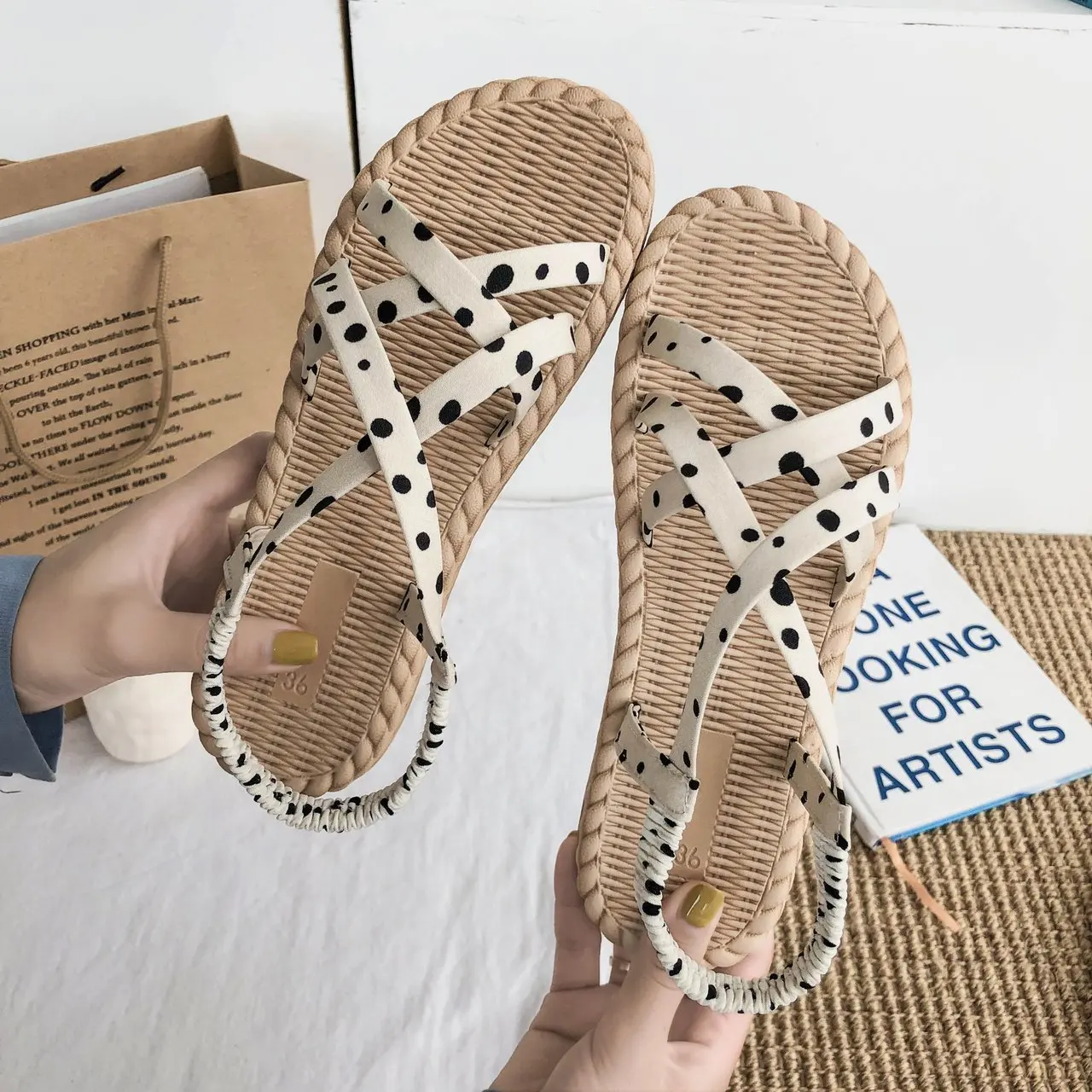 Летняя обувь 2020 года Женские сандалии на плоской подошве Sandalias Mujer Пляжные