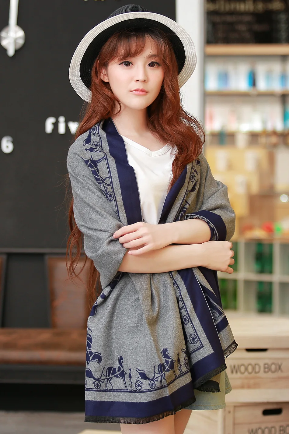 

Autumn Winter Cashmere Thick Long Scarf Air Conditioning Shawl Carriage Long Female Students All-Match Female Luxury Designer