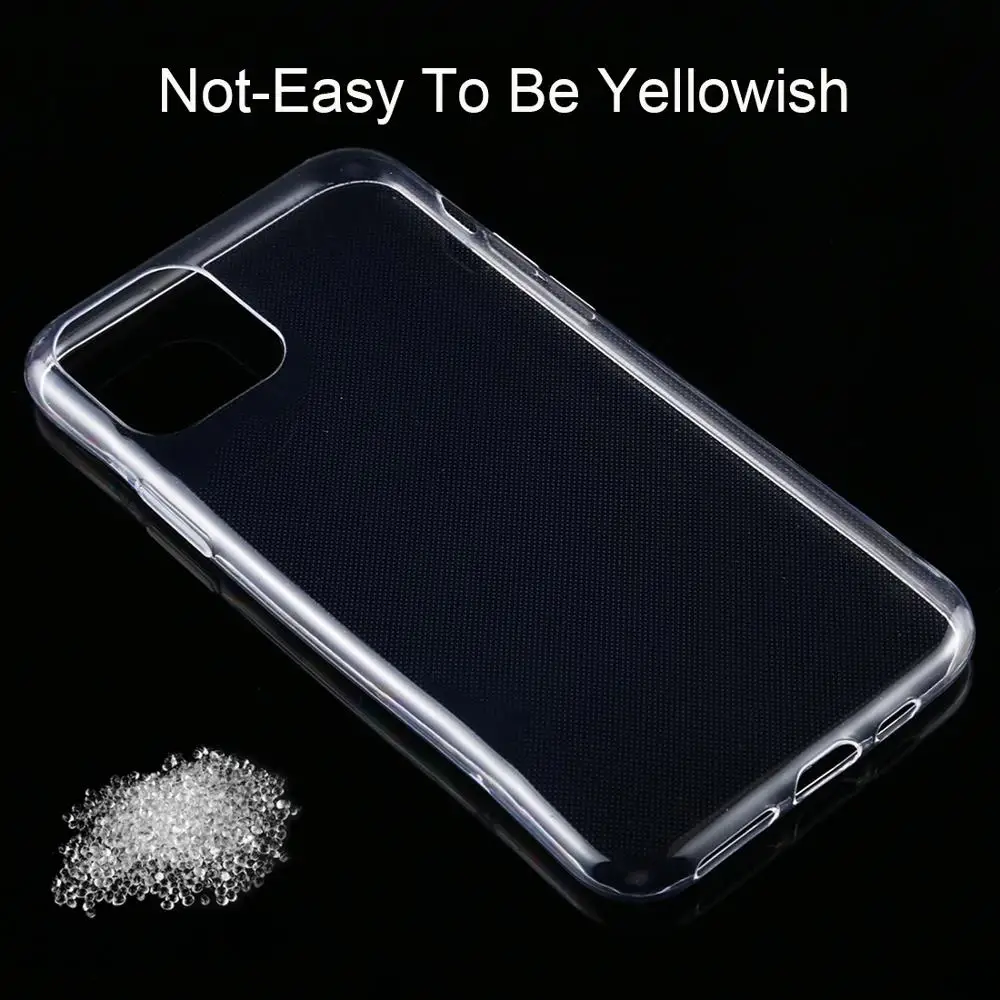 Для iPhone/11 11 Pro 0 5 мм ультра тонкий прозрачный защитный чехол из ТПУ без рисунка для
