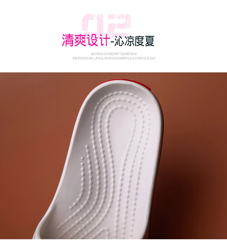 

Women Summer Fashion Slippers Slide Sandals Beach High Heels Shower Thick Soft Sole Ladies Girls Bathroom Non-Slip Shoes