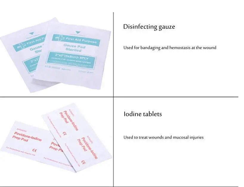 

12 Pieces / Set Car First Aid Kit Family Travel Emergency Mini Waterproof PVC Oxford Material Portable First Aid Kit 20 * 14 Cm