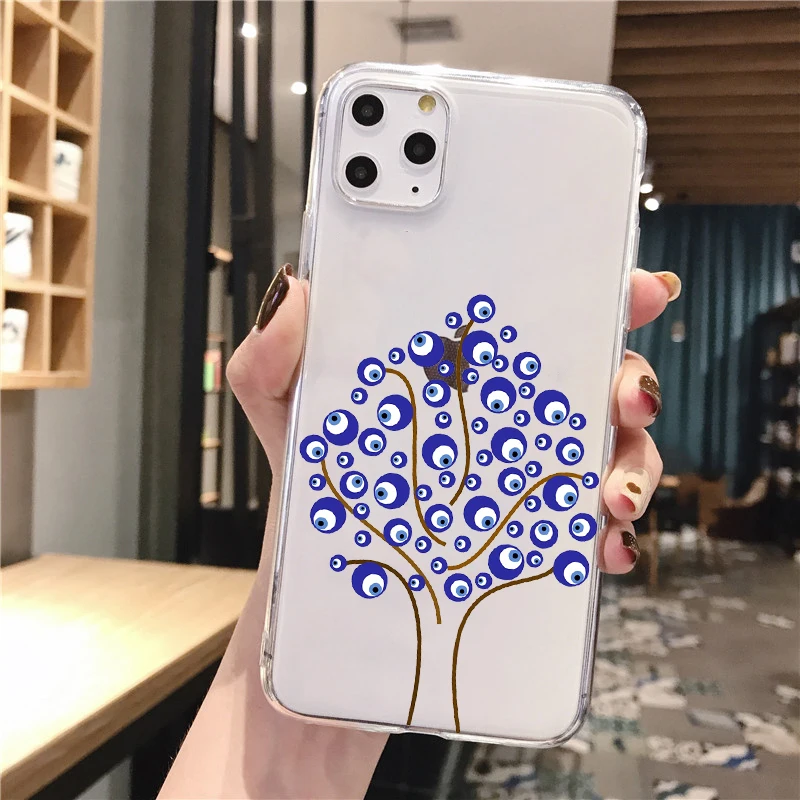 Прозрачный чехол для телефона iphone XR с изображением сглаза IPhone 11Pro 12pro MAX XS X 7 8 6 Plus