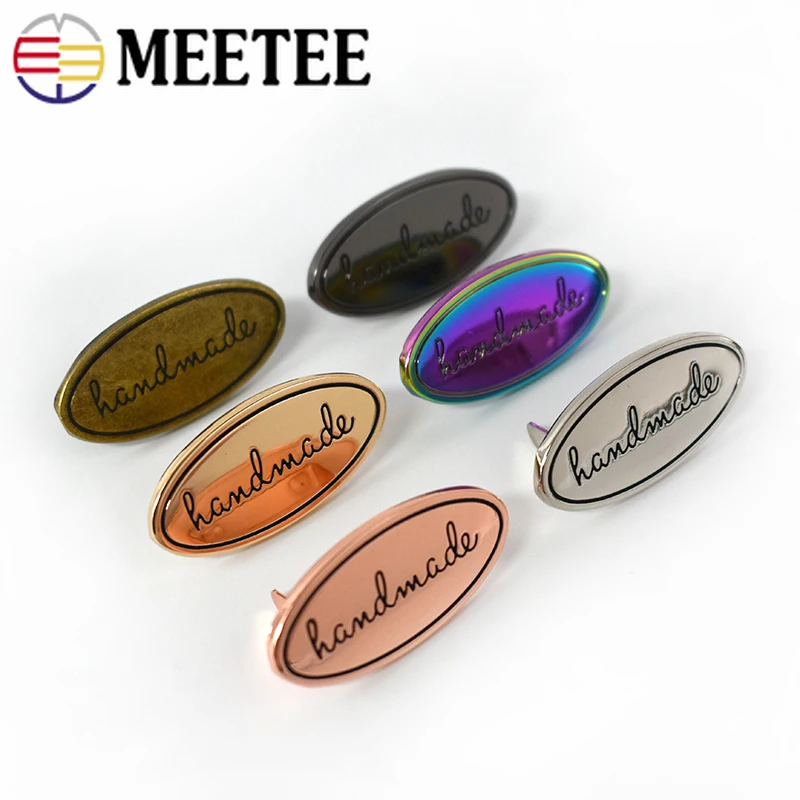Meetee 10/30 шт. 20x40 мм Металлические мешки ручной работы декоративные булавки ярлыки