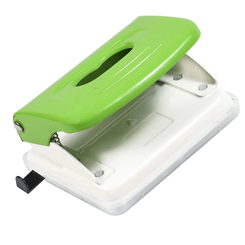 

2 Pck of Mini Manual A4 Paper Double Hole Puncher for Household Commercial and Student Office Supplies