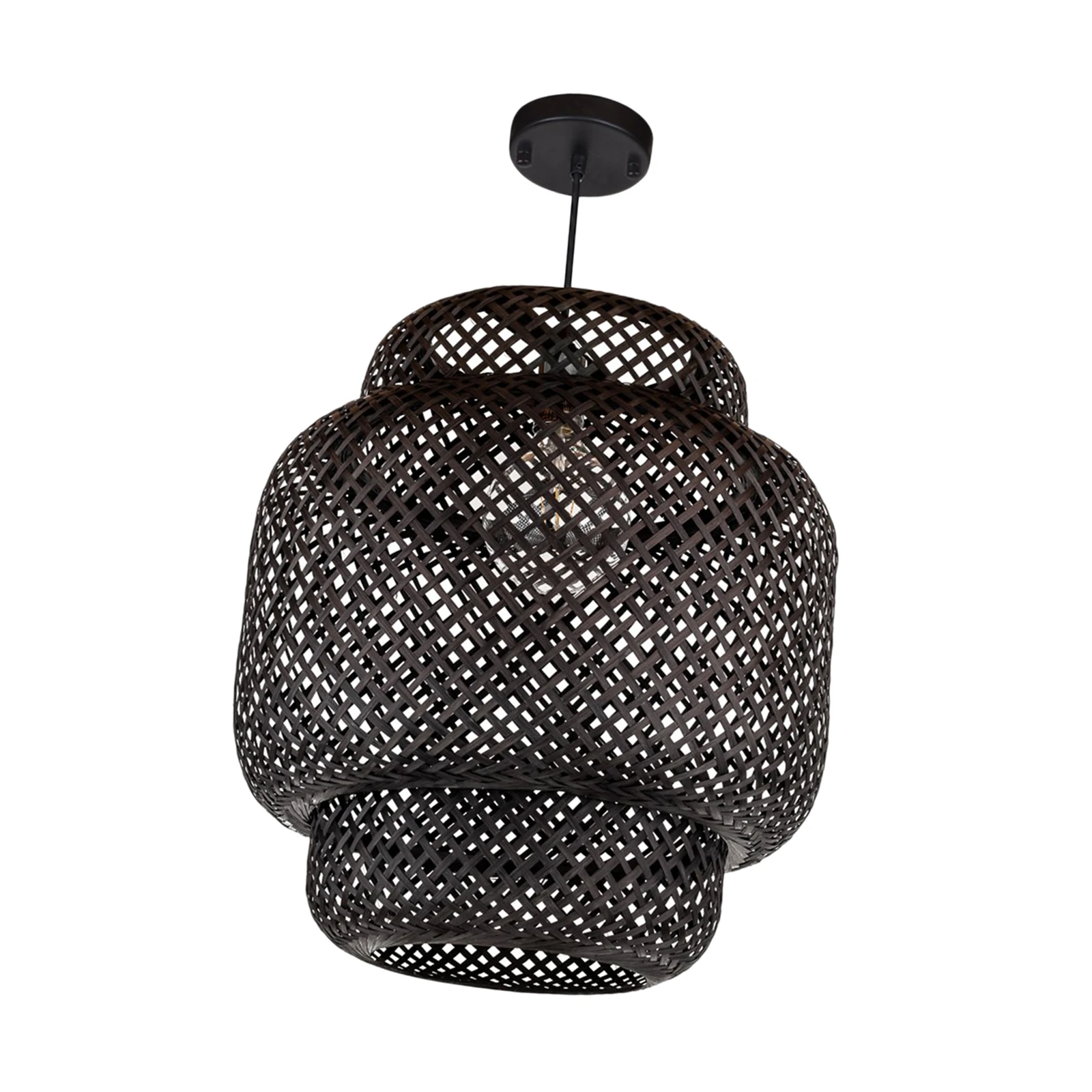 Rattan Wicker Lamp Shade Retro Decor Light for Table Modern Handmade Woven Floor Cover Bedroom Living Room | Освещение
