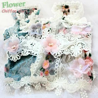 free shipping handmade high end dog clothes pet dress beautiful fairy flowers embroidered lace cat summer chiffon tee shirt