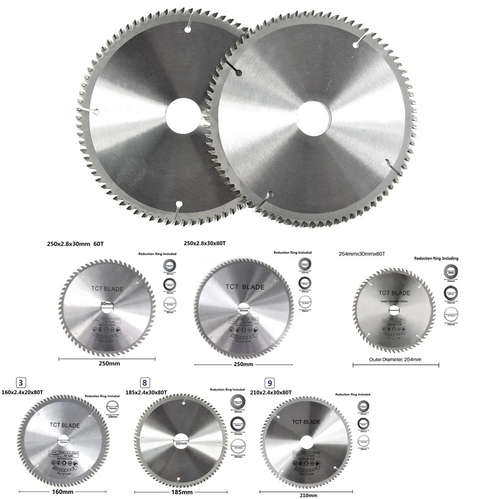 185/210/250 мм лезвие для циркулярной пилы 80T 60T мраморные карбидные пильные диски Dremel