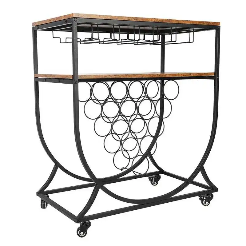 Кухонные тележки круглая тележка для бара стеллаж хранения Сервировочная