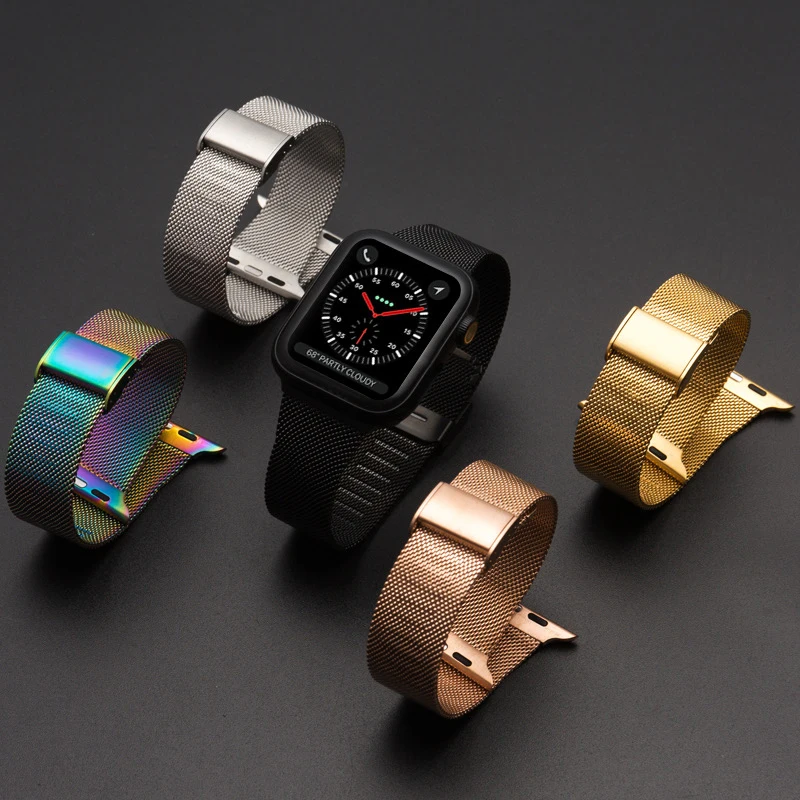 Ремешок Миланская петля для Apple Watch 38 мм 42 сменный Браслет из нержавеющей стали