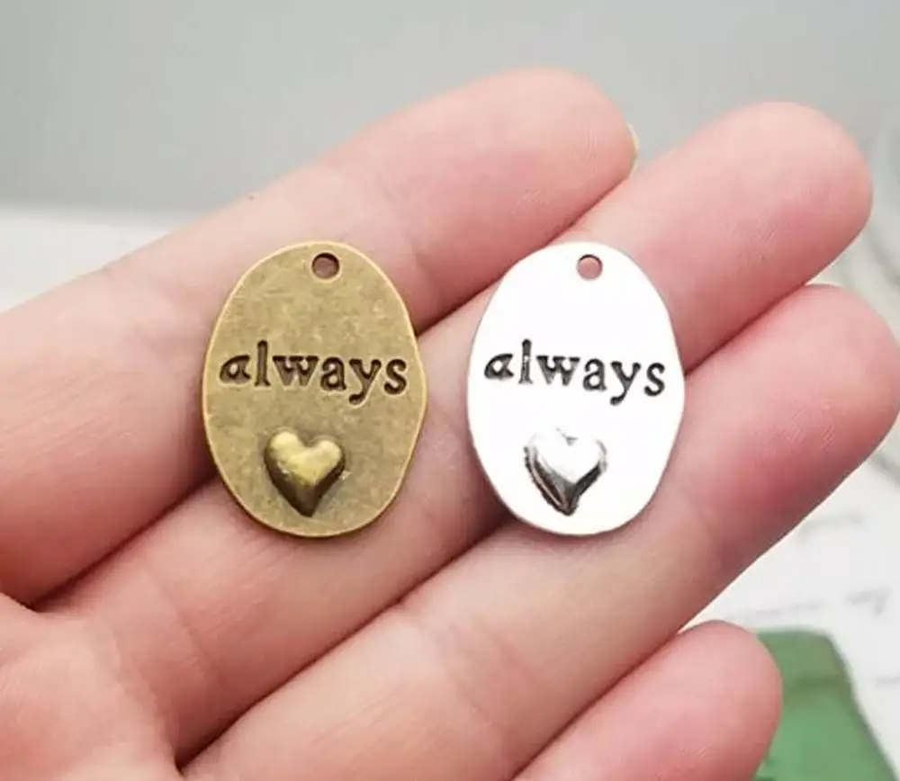 20 шт./лот 26 мм Вдохновляющие Подвески HP антикварные посеребренные/Бронзовые