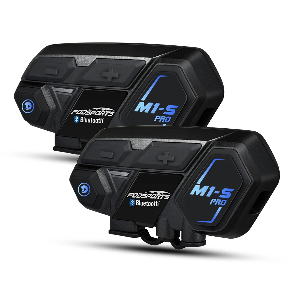 Bluetooth Интерком Fodsports M1S Pro для мотоциклетного шлема 2000 м|Наушники шлемов| |