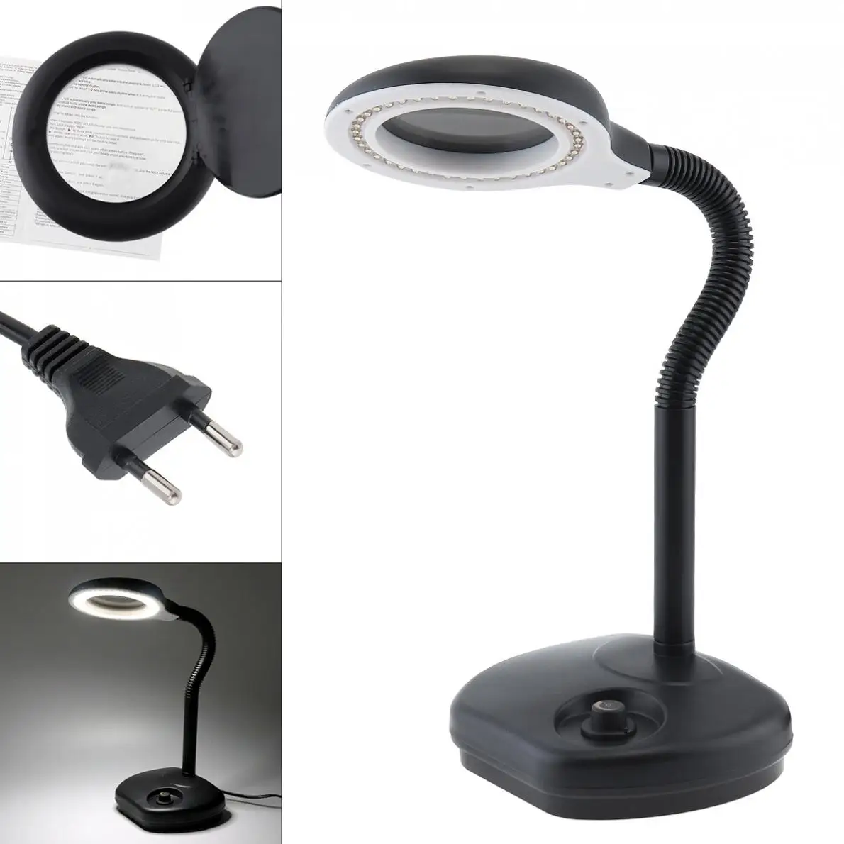 

Wlks-308 110V / 220V 18W Magnifying Light Brightness Desk Lamp with 5X 10X and 40 LED Lighting Support Dimmer for Reading