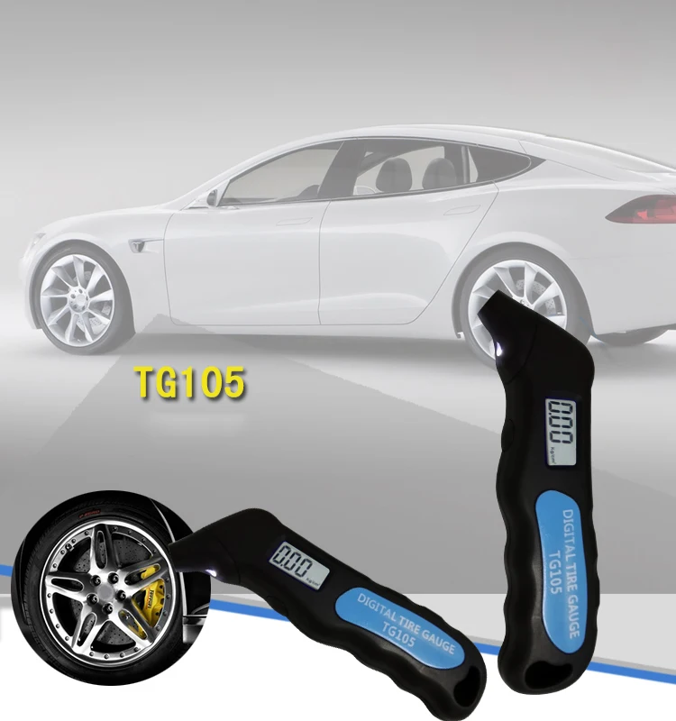Цифровой измеритель давления воздуха в шинах автомобиля TG105, манометр с ЖК-дисплеем, барометры, тестер для автомобиля, грузовой автомобиль, мотоцикл, велосипед