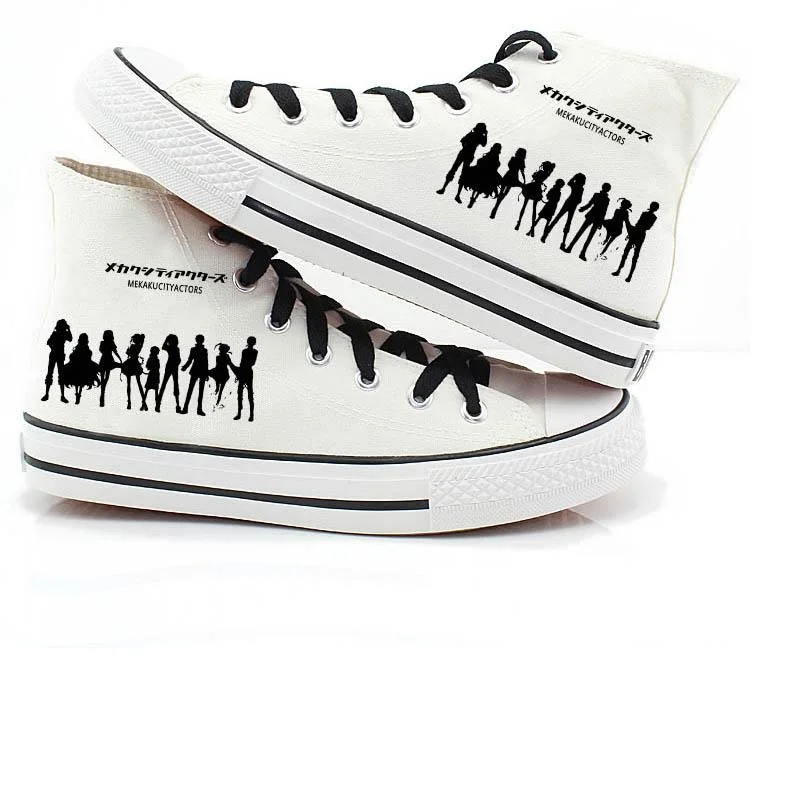 

Unisex MekakuCity Actors Canvas Shoes Plimsolls Kano Shuuya Rope Soled Shoes Mekakucity Records Preppy Casual Flat Sneakers