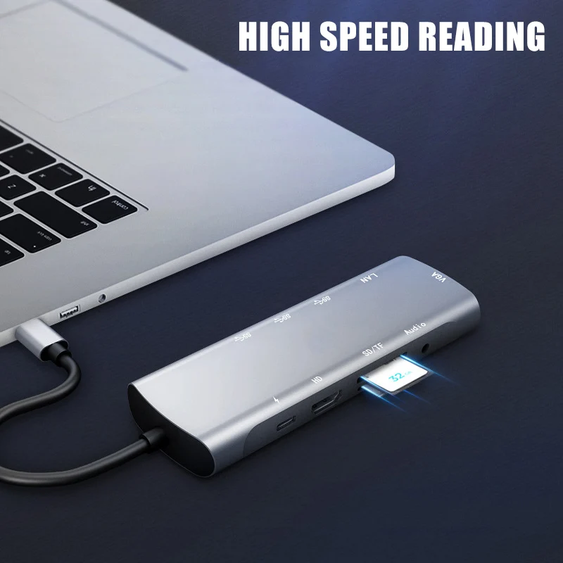 Адаптер 10 в 1 Type C-HDMI VGA | Электроника