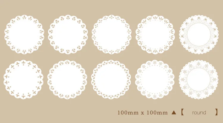 round 100x100mm Kawaii милый цветок кружева выдалбливают бумаги прозрачный Memo маркер для доски канцелярский школьный офисный поставки пуля журнал sl2145 - Цвет: round 100x100mm