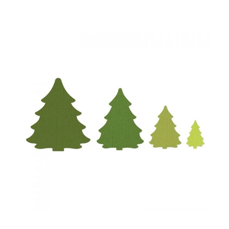 Plantillas de &aacute;lbum de fotos para hacer tarjetas, troqueles de Navidad doblados en 3D, sellos transparentes para el bosque, manualidades, bricolaje, novedad-4