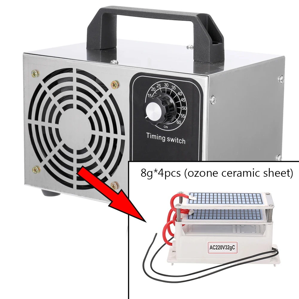 220V Portable Ozone 32g/h Generator Machine Air Filter Purifier For Home Car Formaldehyde | Инструменты