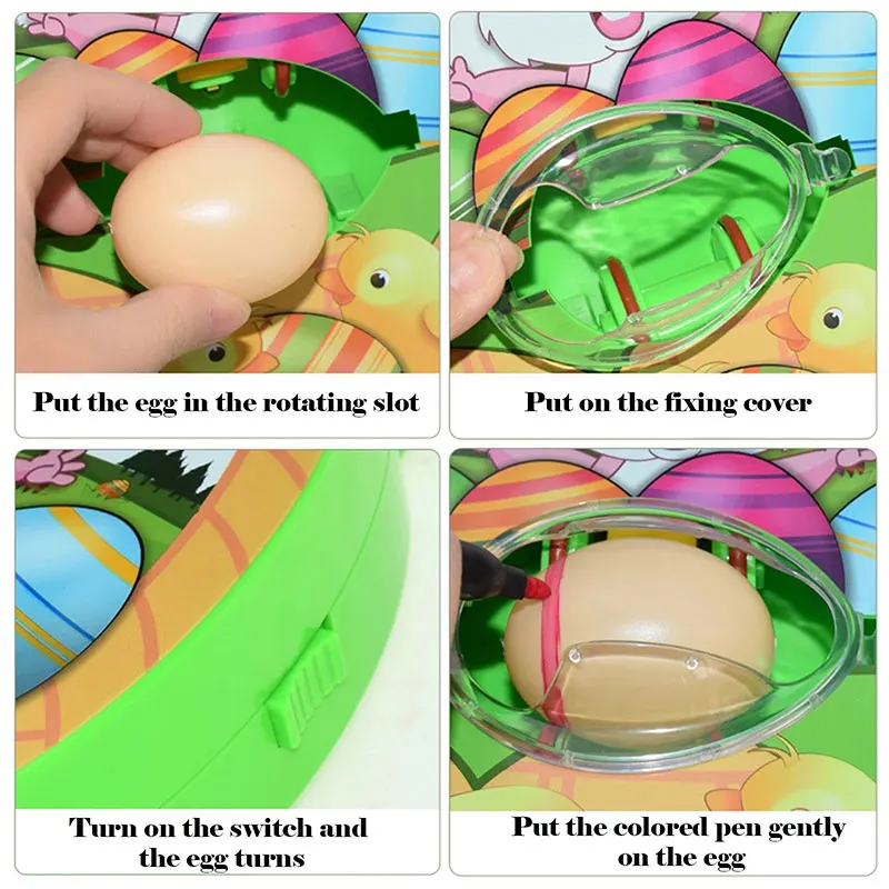 

Cross-Bborder Easter Egg Painting Mmachine Decoration Set DiyEggs, Colored Pens Can Paint Eggs, Light Music
