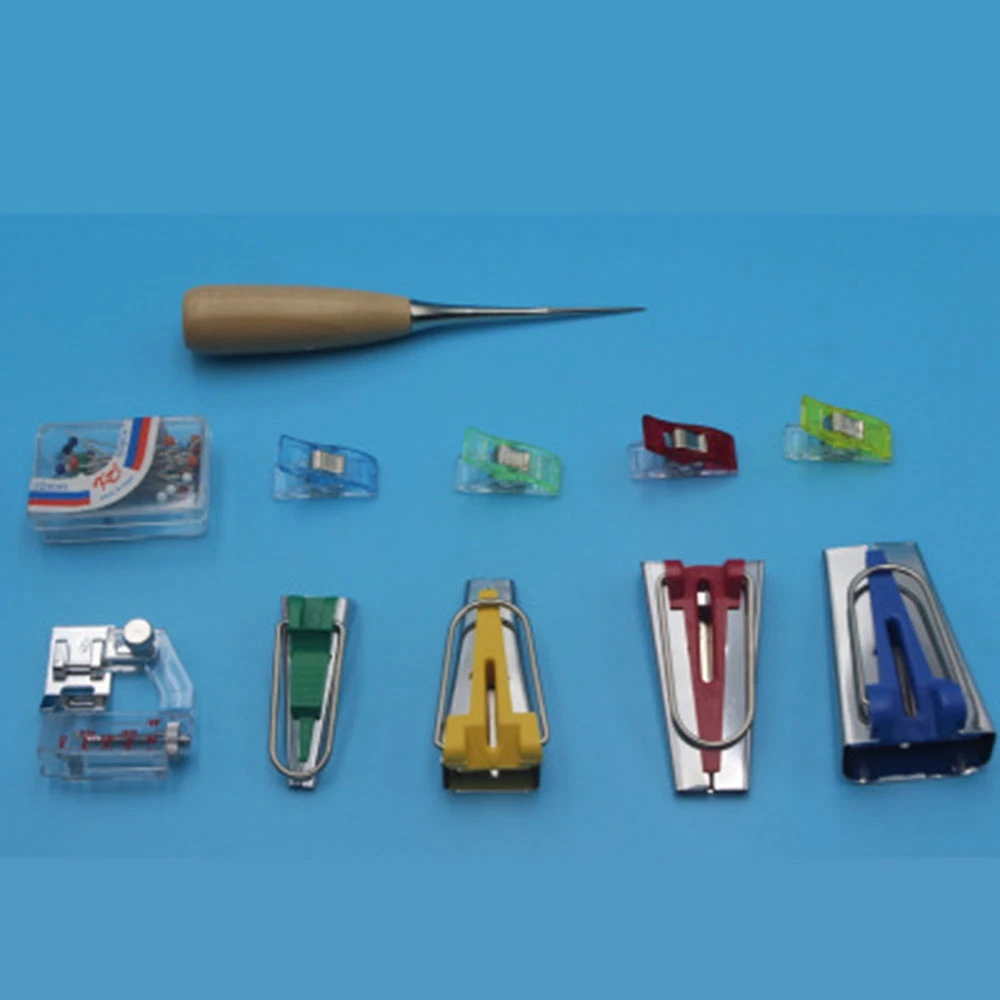 

11Pcs Multifunction Sewing Bias Tape Maker Set DIY Patchwork Quilting Tool Household Machine Binding Sewing Supplies