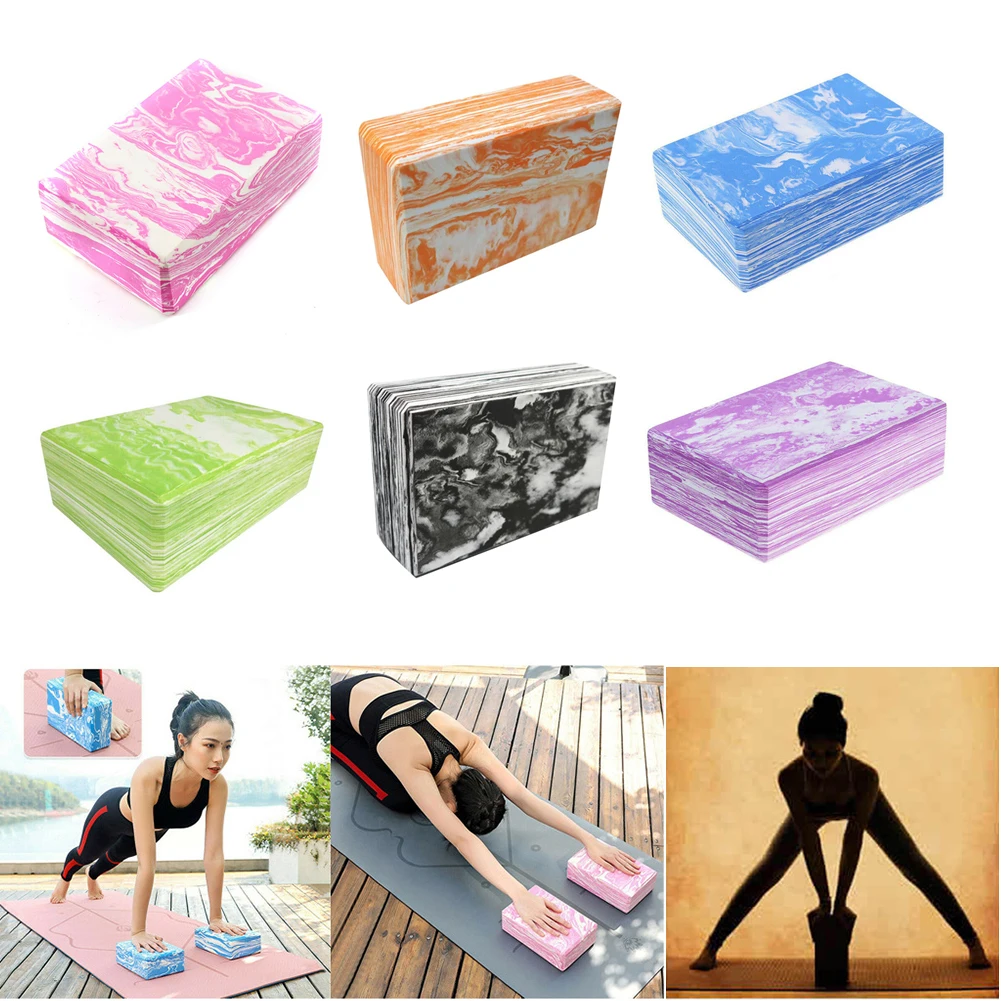 Йога блок реквизит Поролоновый брикет растяжения помощи тренажерный зал для