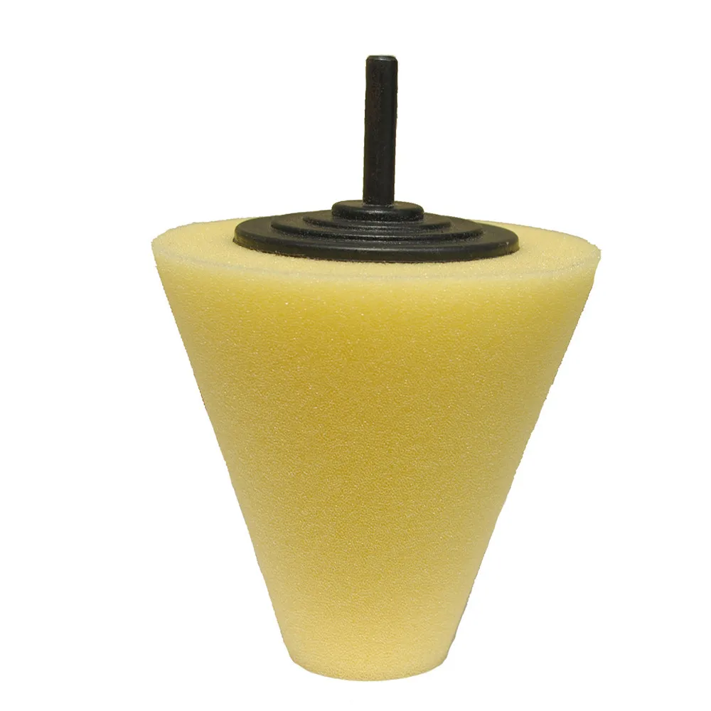 

Wheel Hub Polish Buffing Shank Polishing Sponge Cone Metal Foam Pad Car 6MM Foam Polishing Cone Shaped Pads for Wheels #2