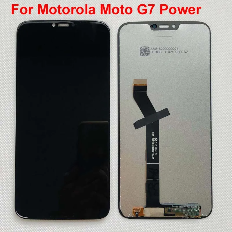 

100% Original TEST For Motorola Moto G7 Power LCD Display Touch screen sensor Panel Digiziter assembly 6.2'' For Moto G7power