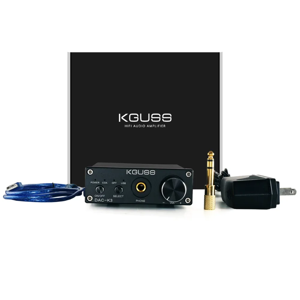 

KGUSS DAC-K3 TPA6120 2.0 MINI HIFI USB DAC Decoded Audio Headphone Amplifier 24BIT 192KHz OPA2134 AMP DC12V US/EU