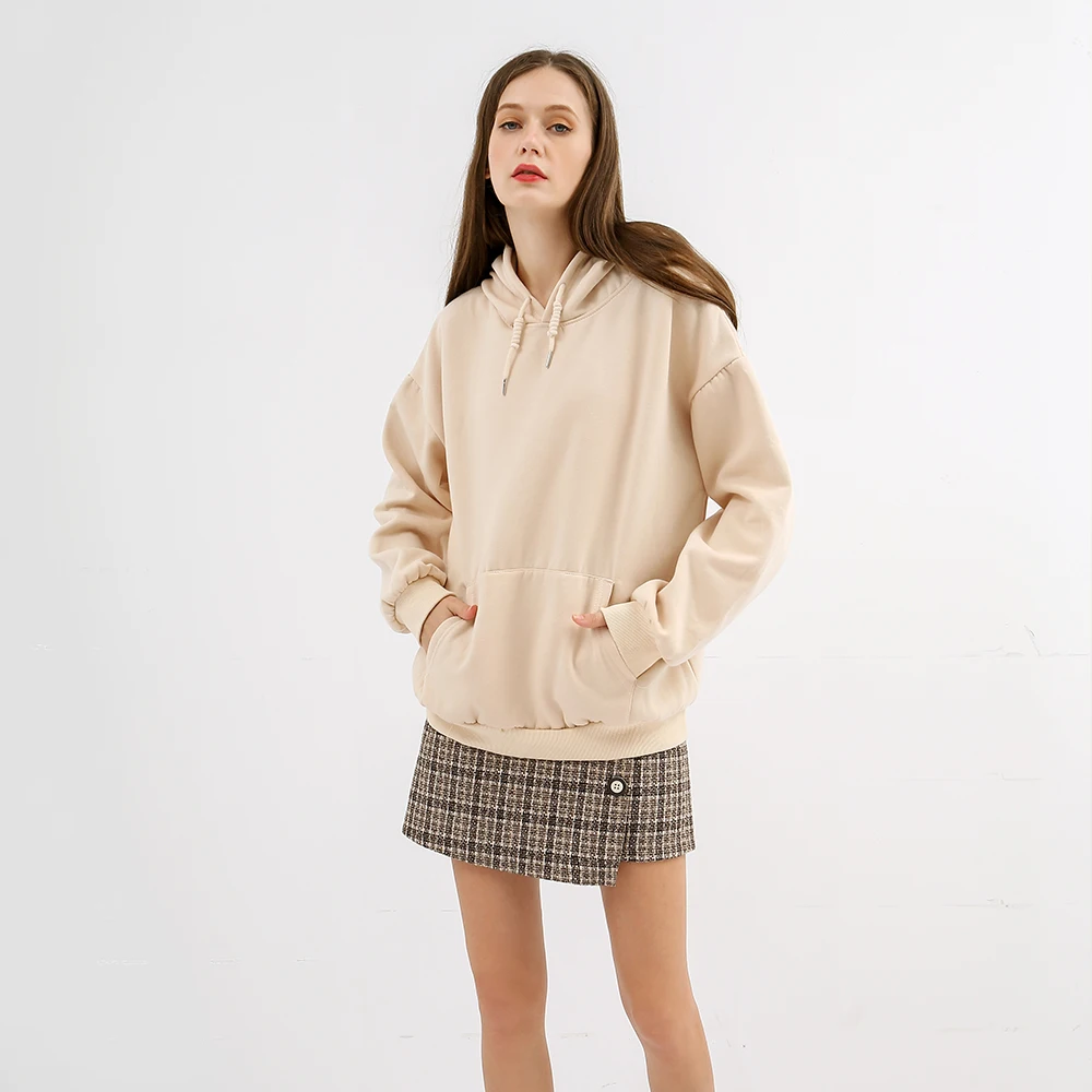 Cotton Hoodies Oversized Kangaroo Pocket Sweatshirts Hooded Harajuku Winter Casual Vintage Korean Pullovers Women Sweetshirt